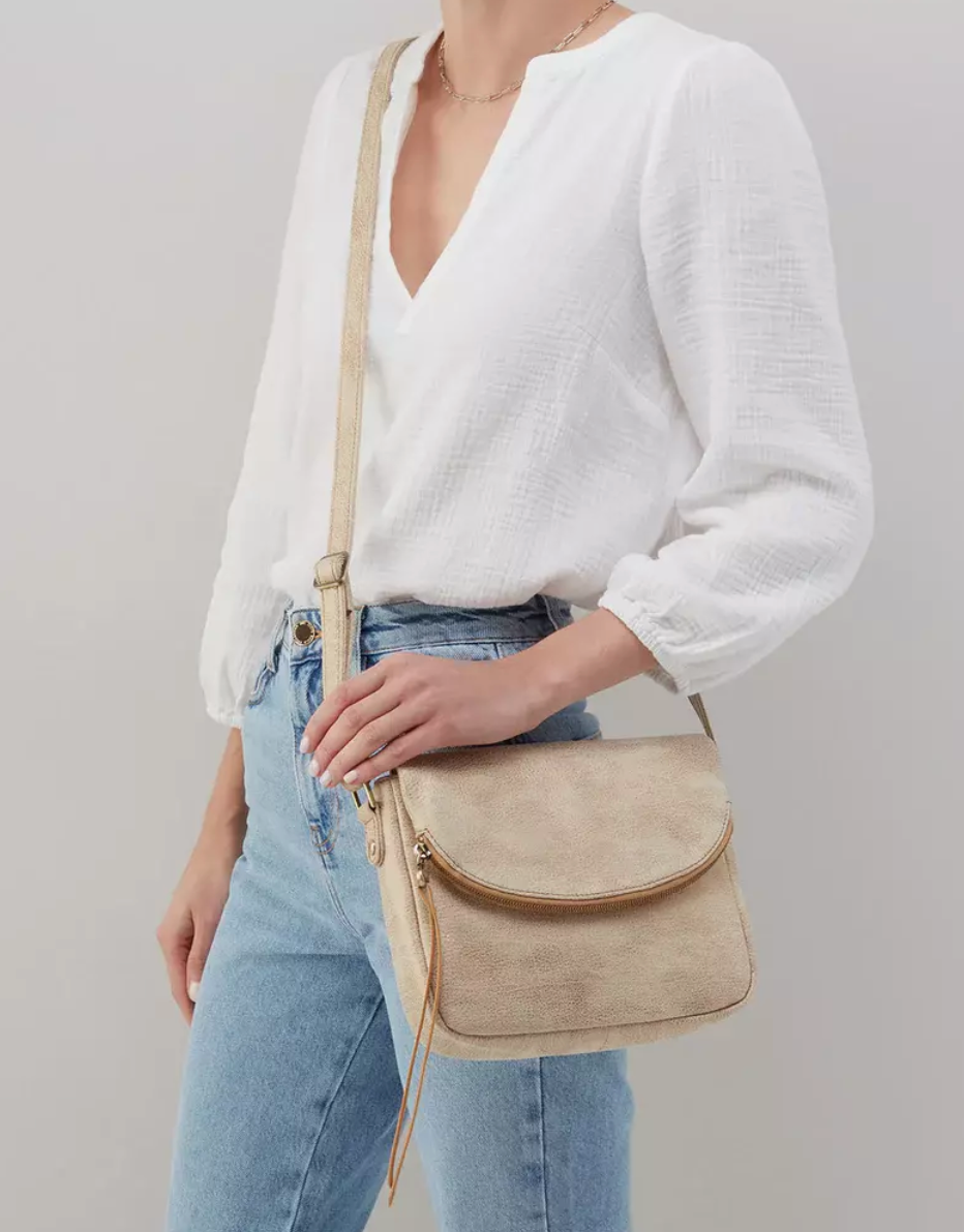 Fern Messenger Crossbody Gold Leaf