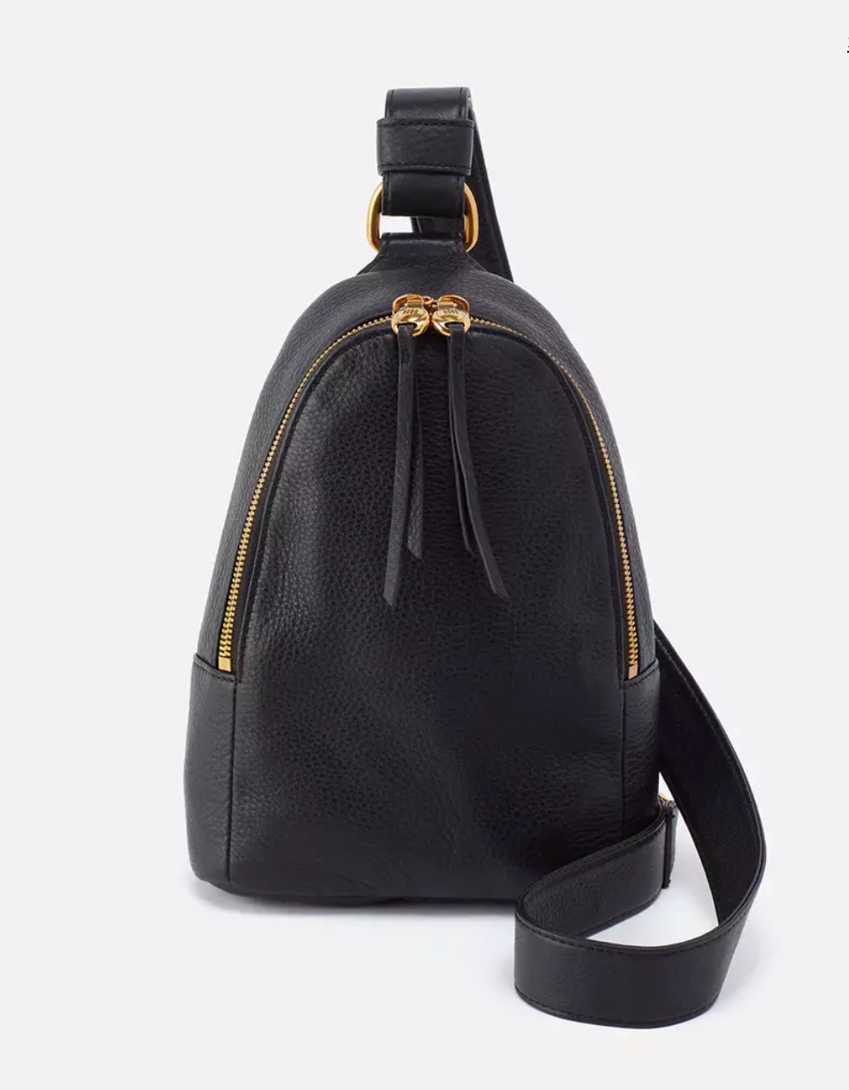 Fern Sling Pebbled Leather Black