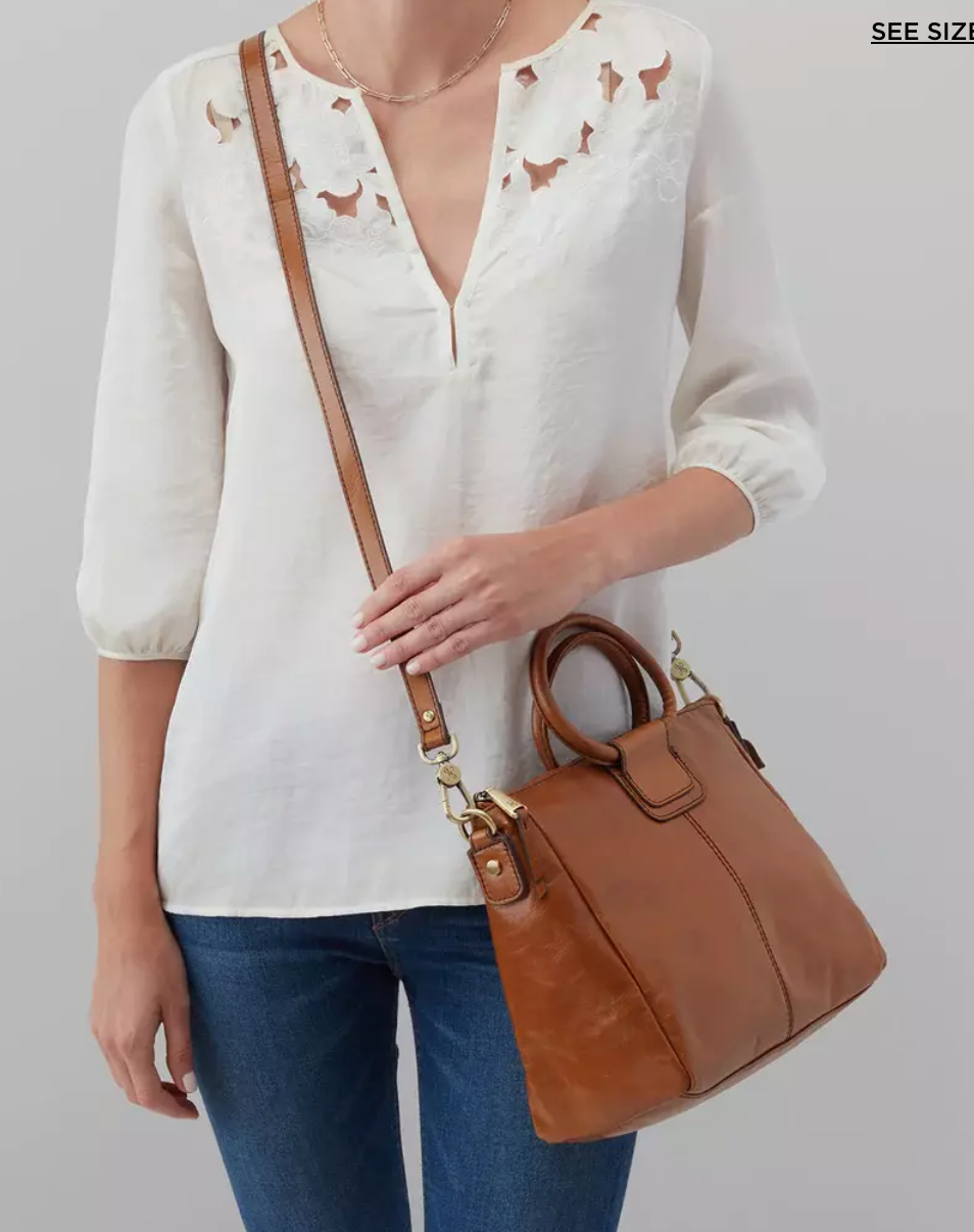 Sheila Medium Satchel Truffle