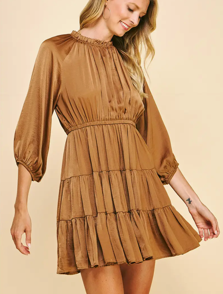 Fresh Mocha Mini Dress