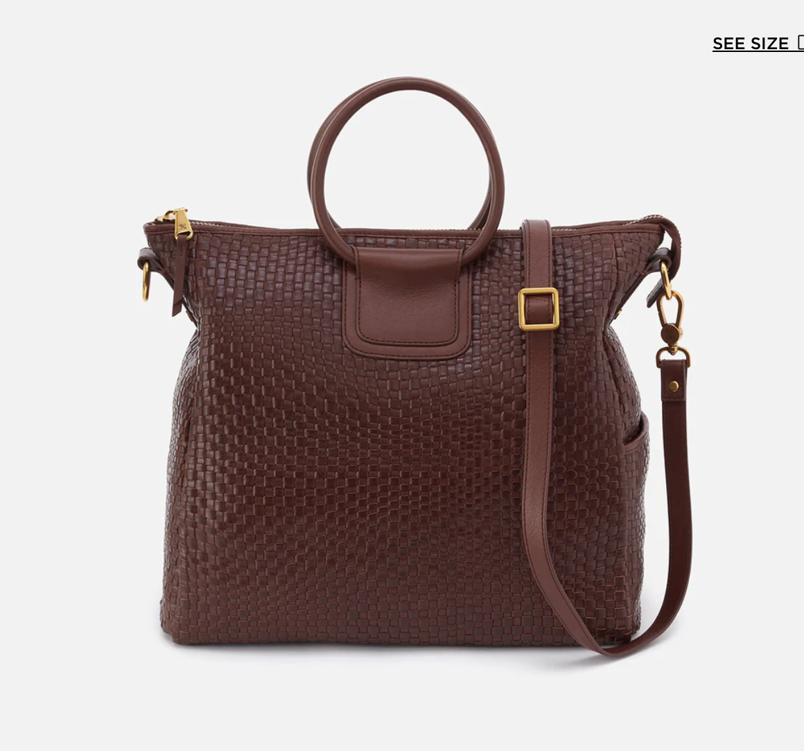 Sheila Large Satchel Pecan Weave