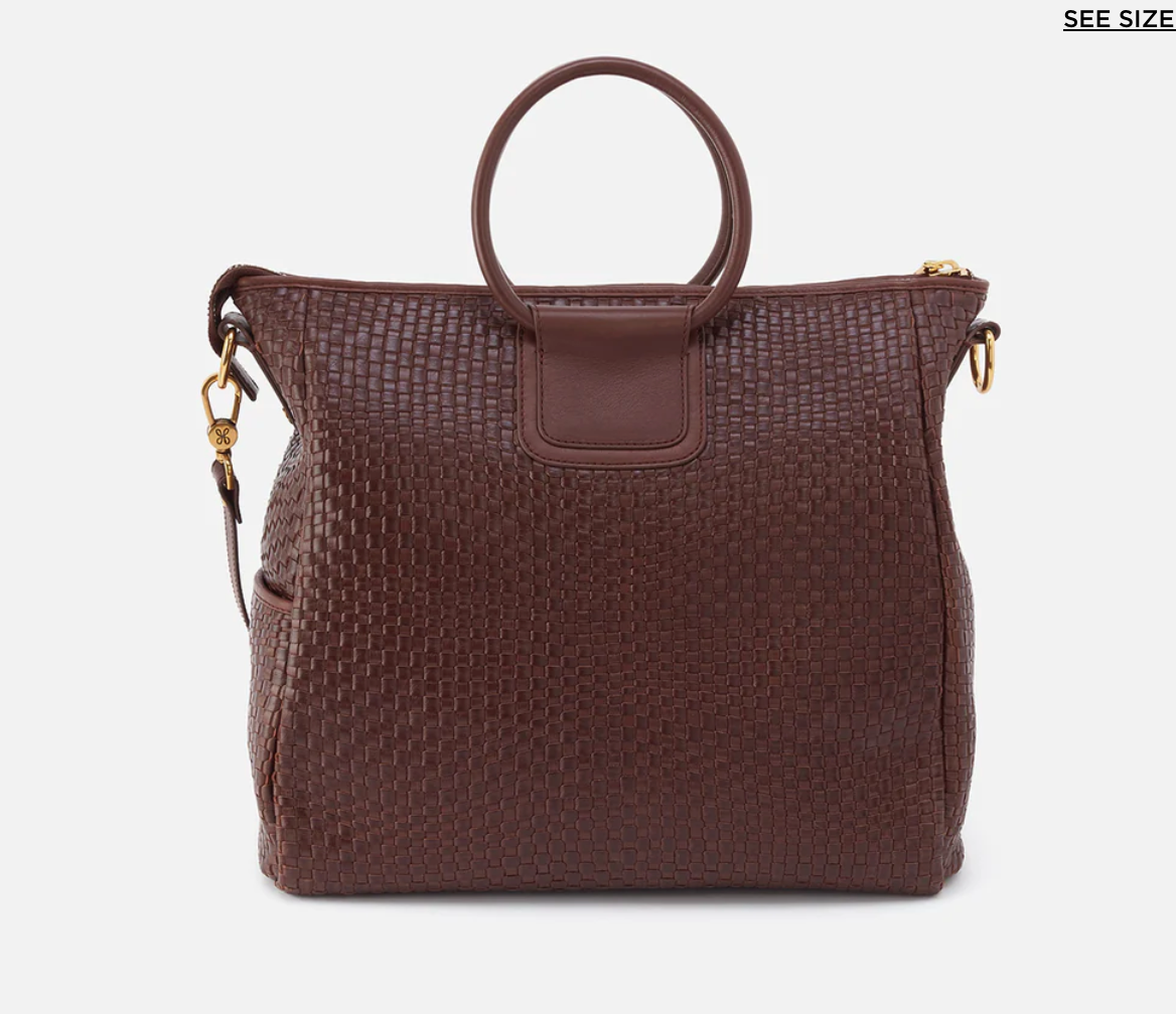 Sheila Large Satchel Pecan Weave