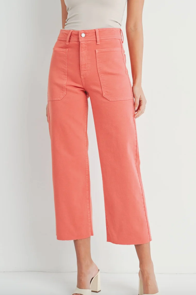 Nautical Wide Leg Jeans Light Mauve