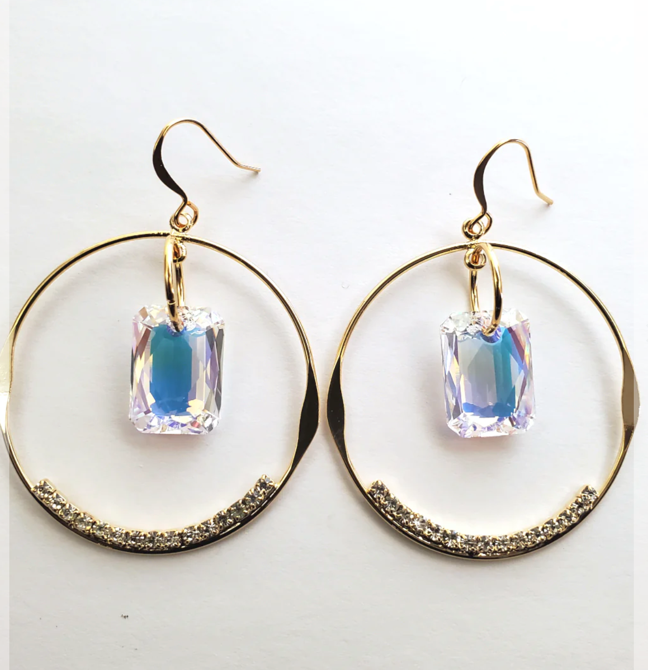 Aurora Jeweled Hoops