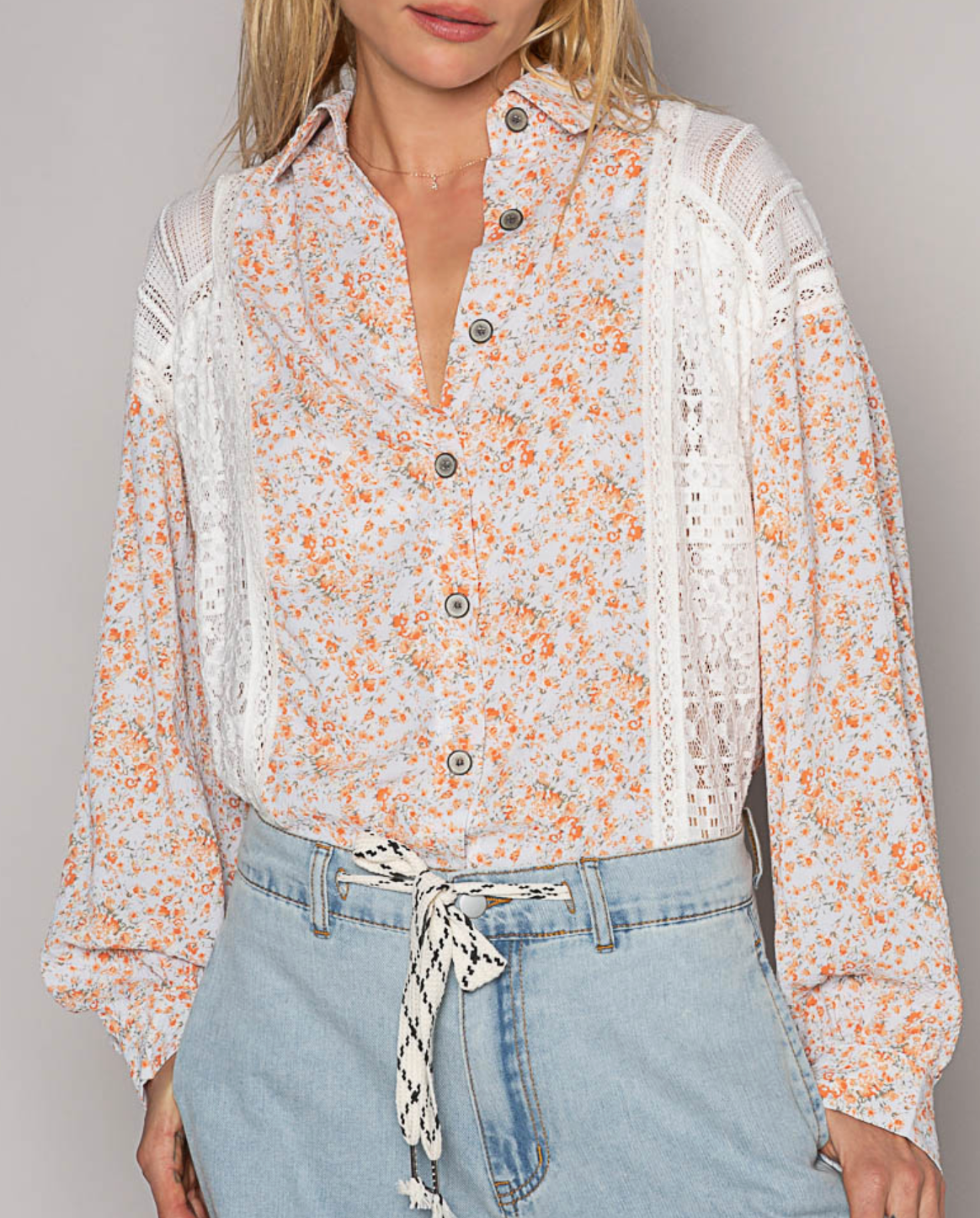 Antique Lace Patches Top