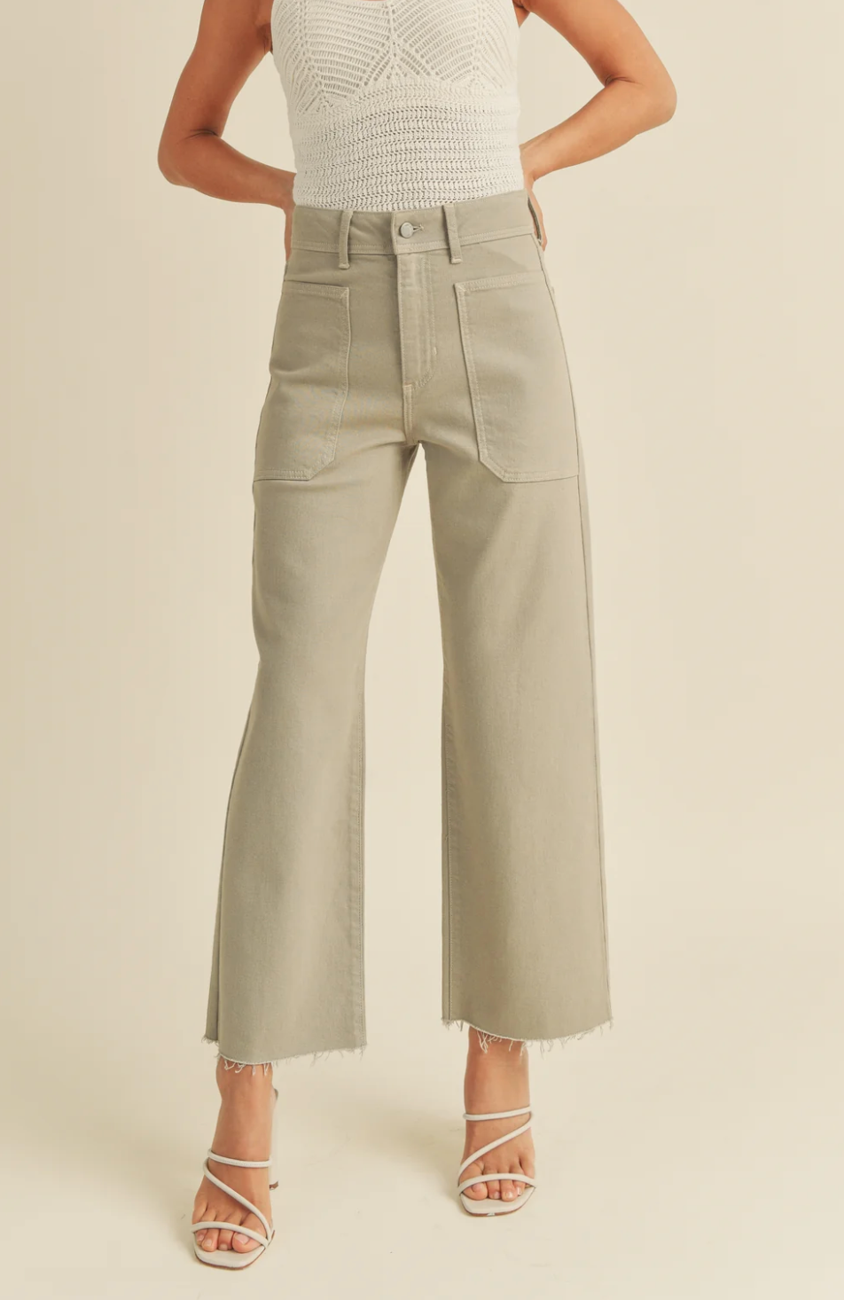 Nautical Wide Leg Jeans Eucalyptus