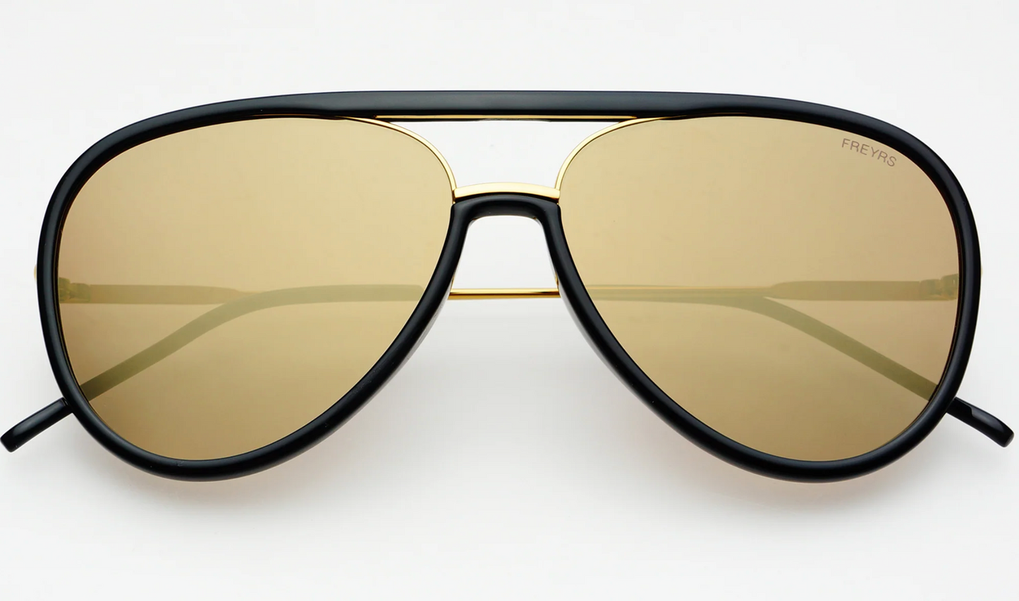Shay Black/Gold Mirror Sunglasses