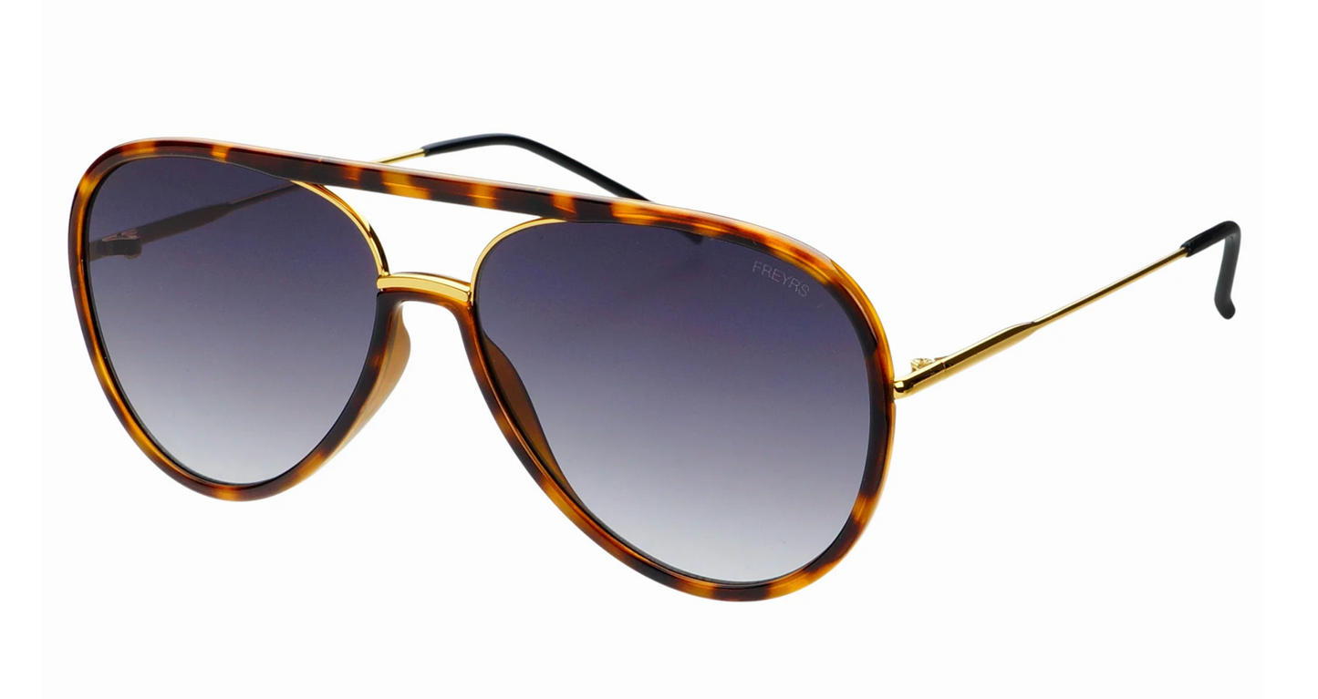 Shay Grey Tortoise Mirror Sunglasses