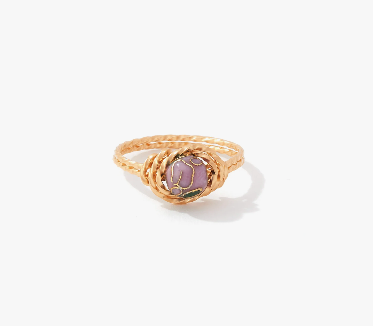 Cloisonne Ring Plum