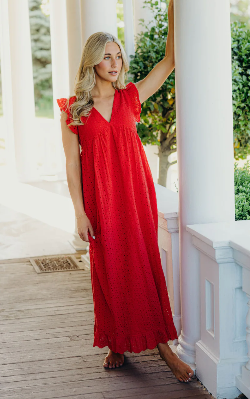 The Dutton in Hibiscus Eyelet