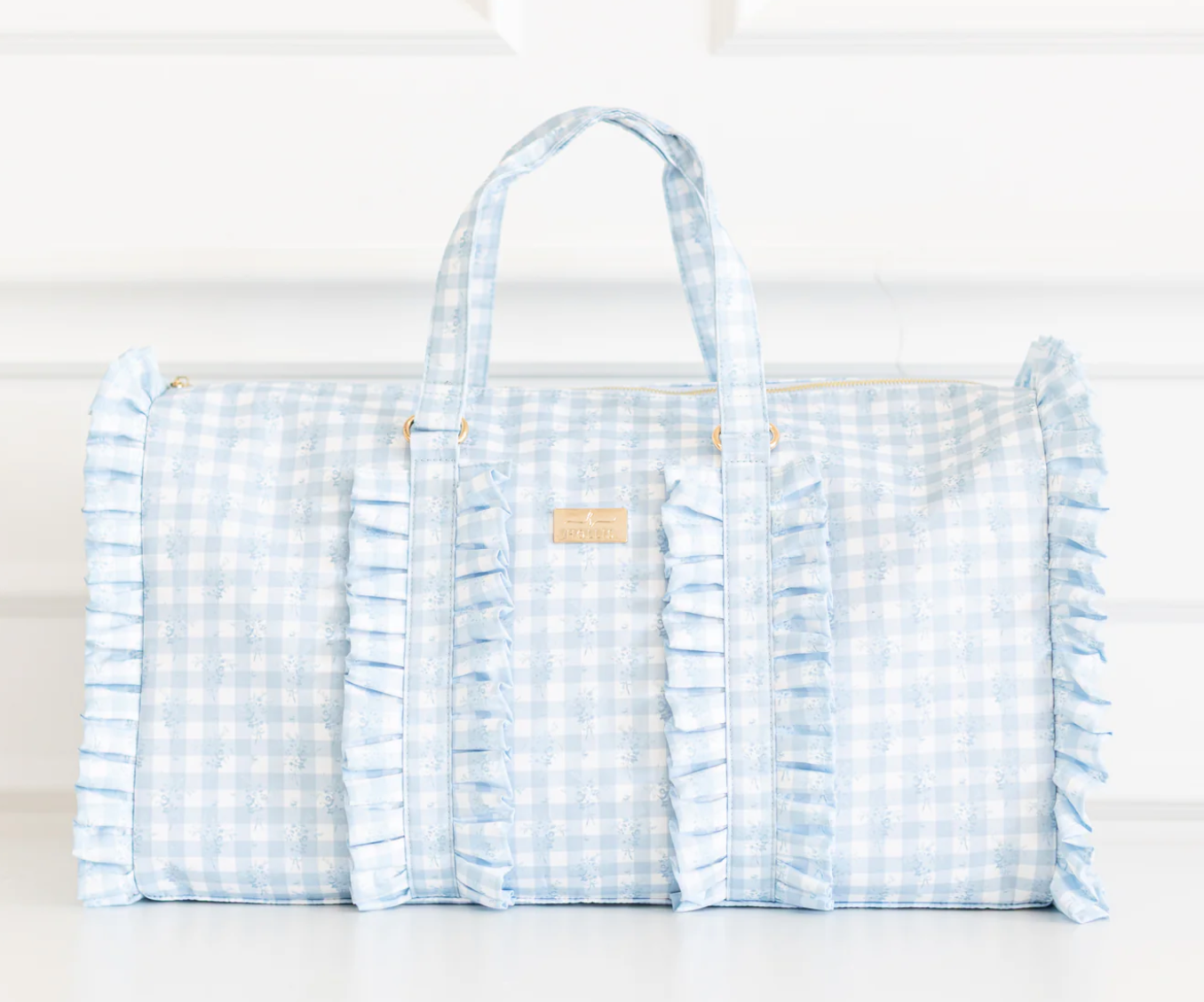 Ruffled Nylon Weekender