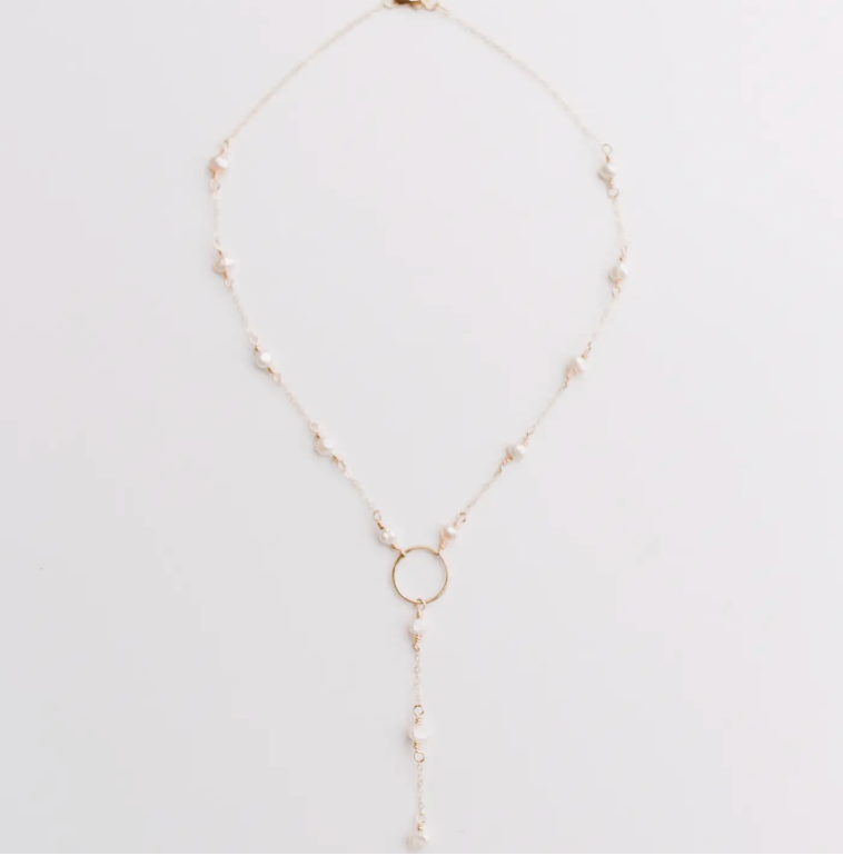 Dainty Gold Filled Pearl Necklace