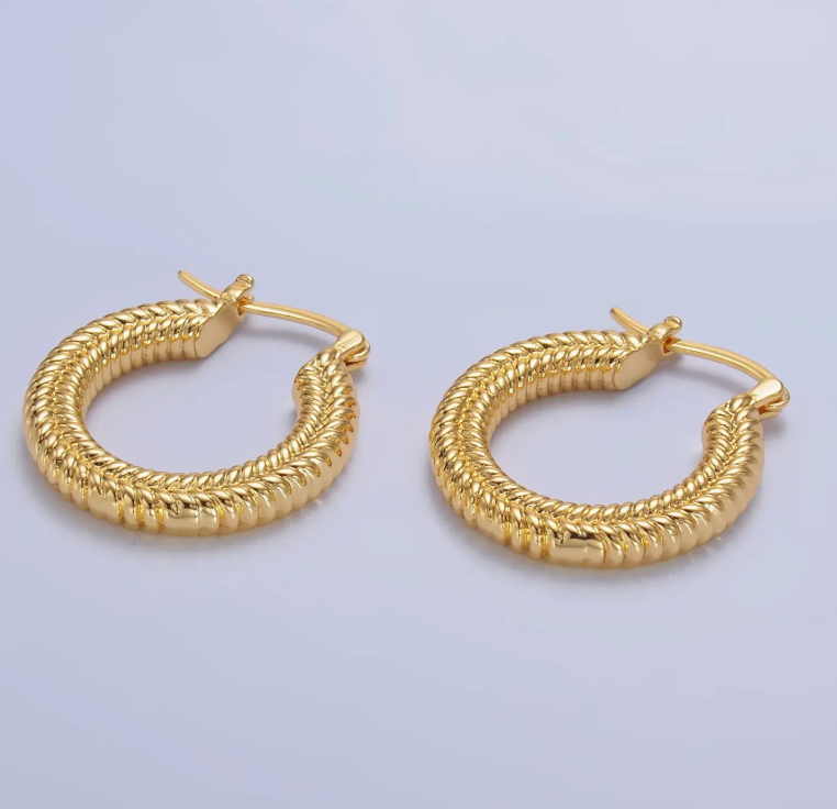 Braided Gold Hoops