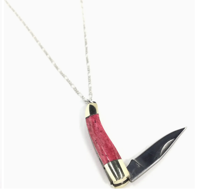 Cherry Pocketknife Necklace