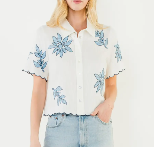 Blue Dahlia Top