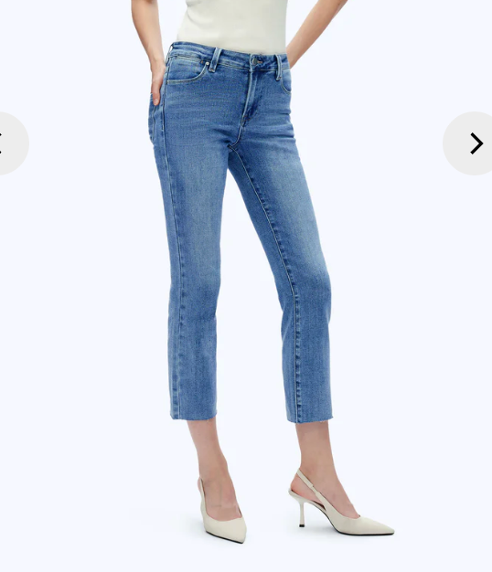 Rita Mid Rise Straight Med. Blue