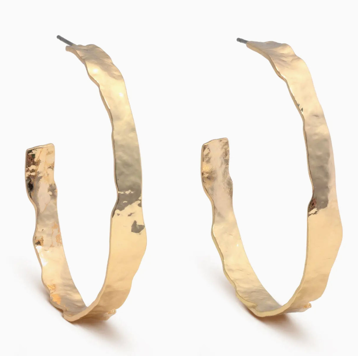 Wendy Hammered Hoop Earrings