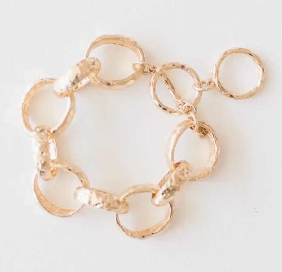 Georgann Hammered Chunky Bracelet