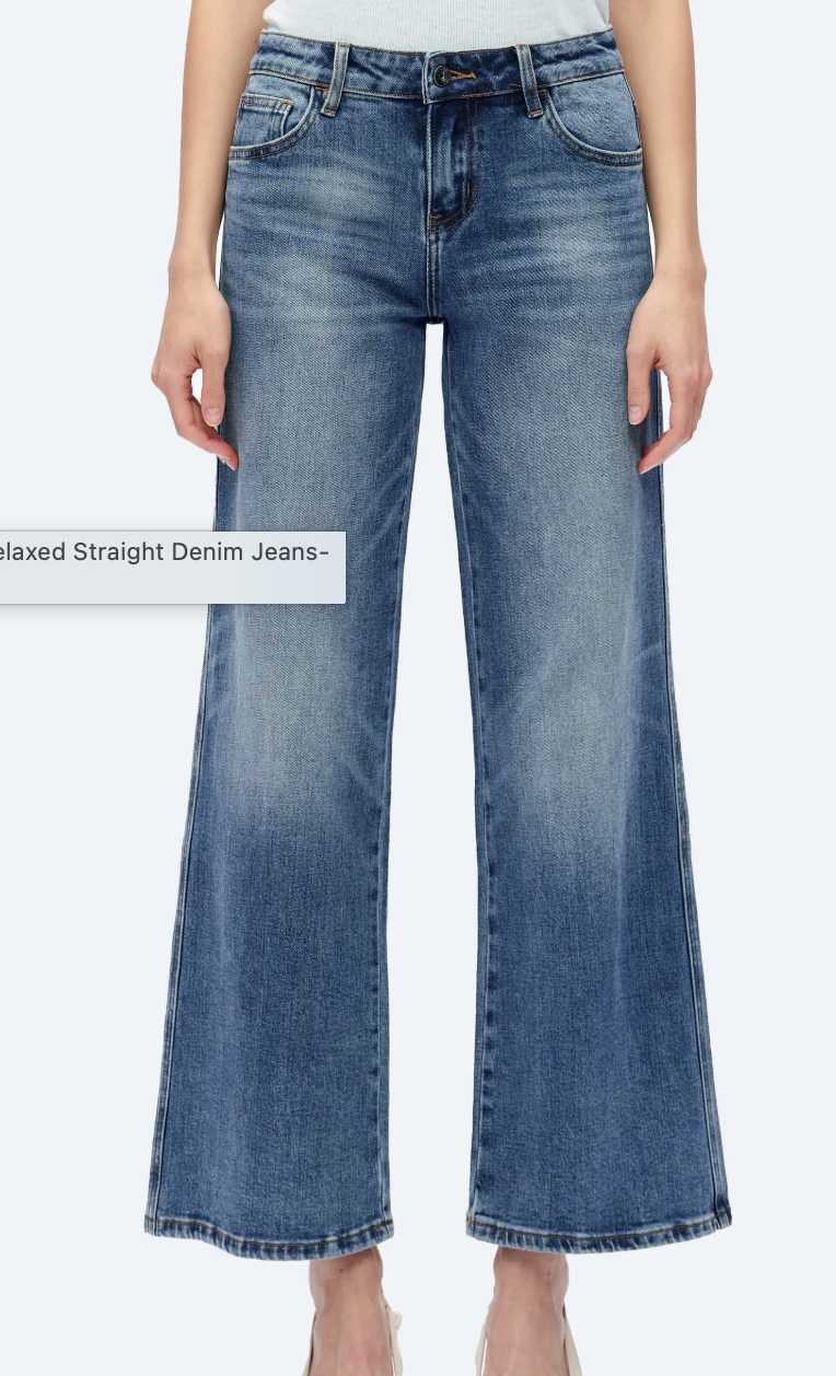 Kristy Mid-Rise Relaxed Straight Jeans