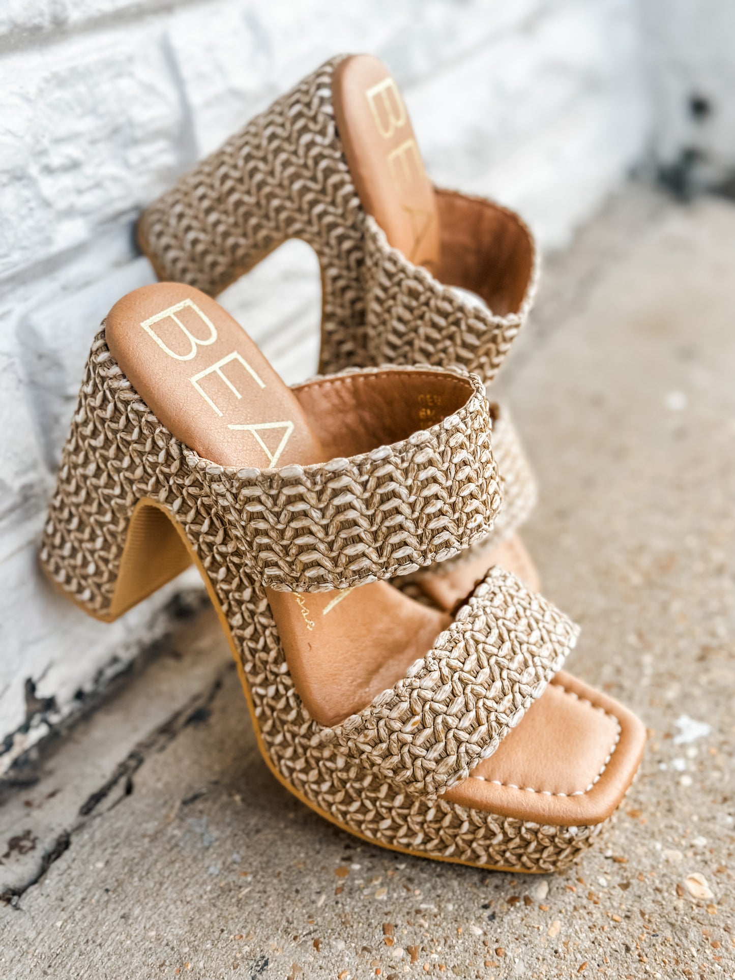 Gem Plateform Heel Cognac