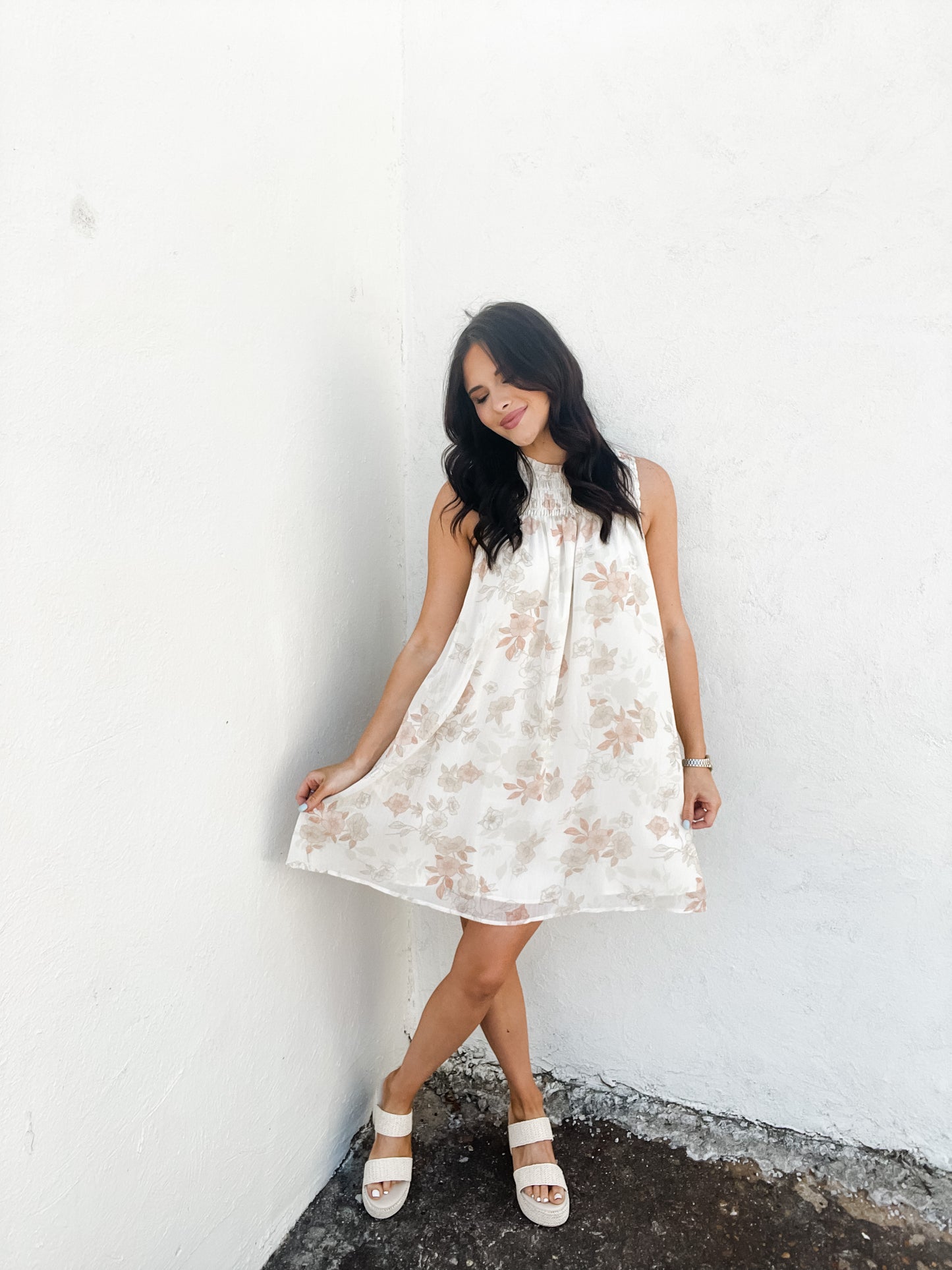 Natural Combo Dress