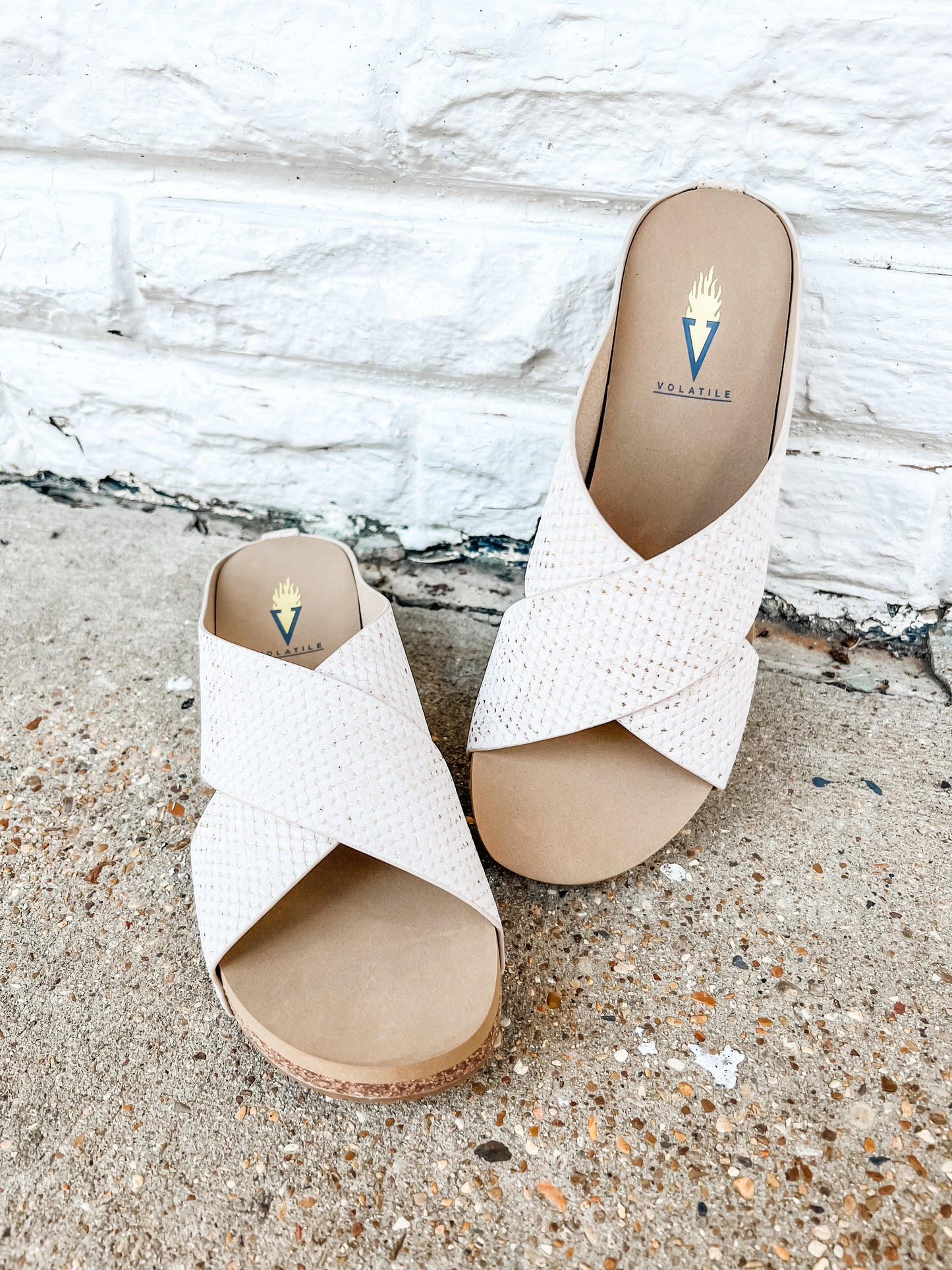 Ablette Champagne Snake Sandal