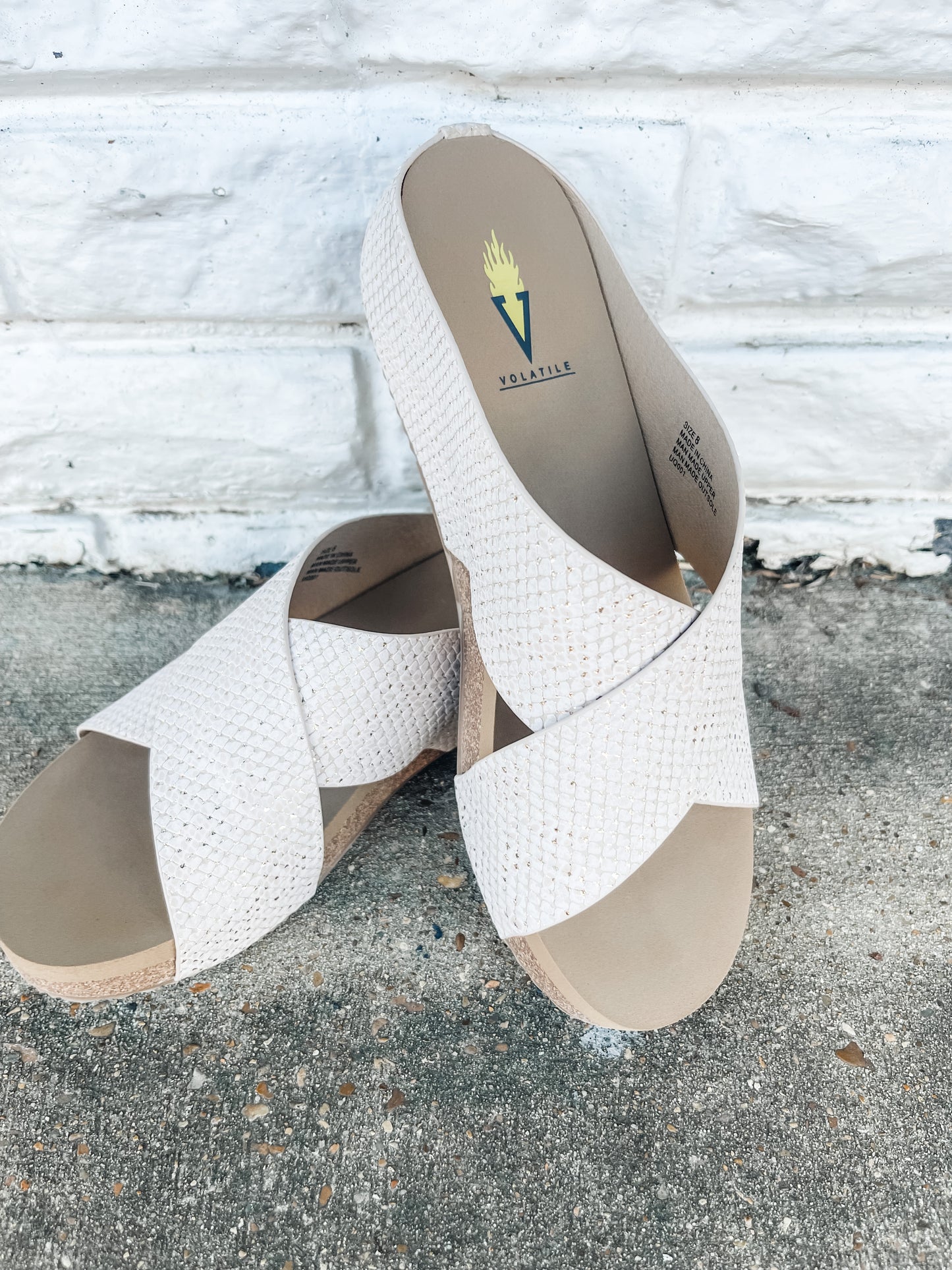 Ablette Champagne Snake Sandal