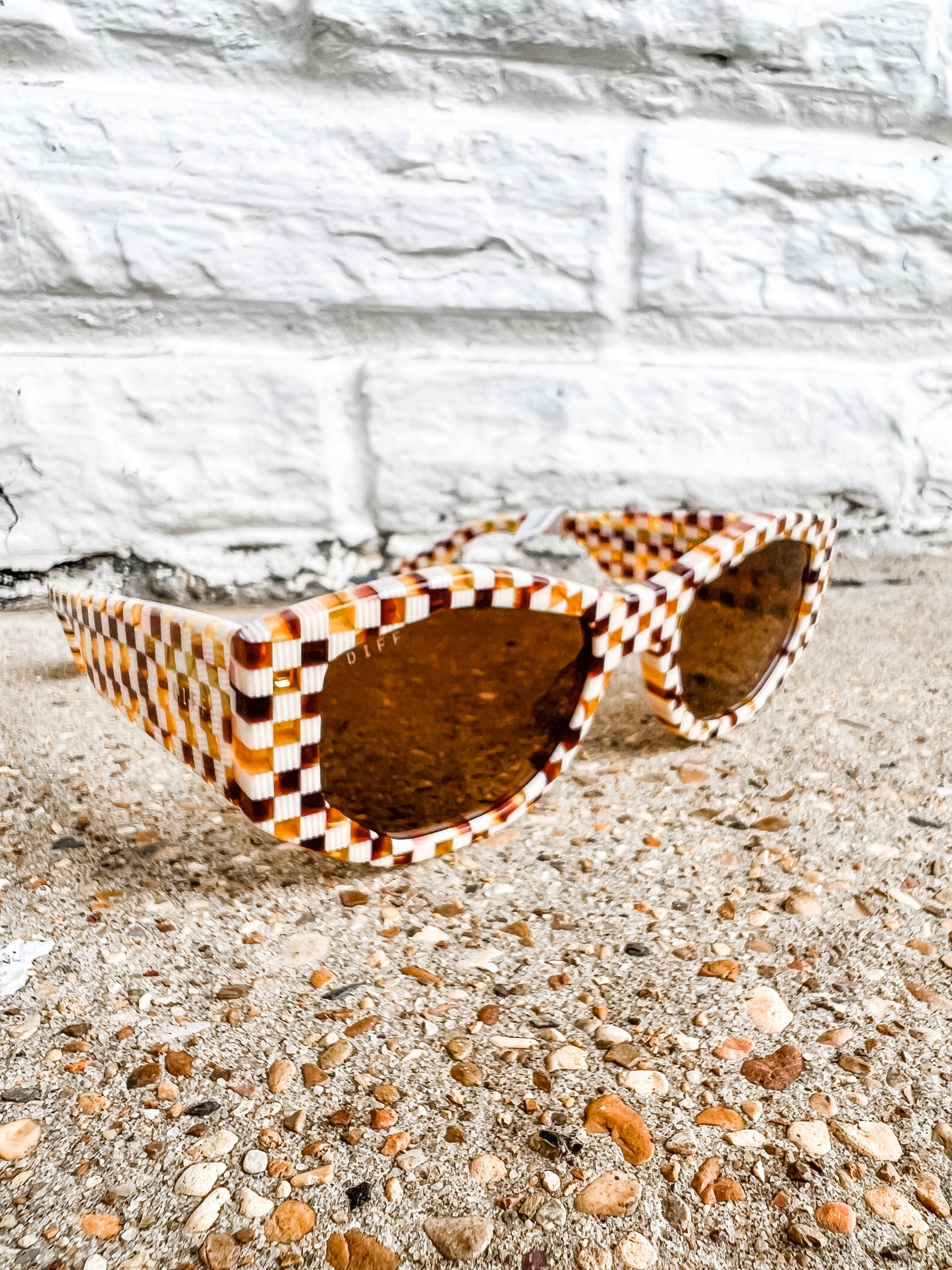 Zoe Chestnut Weave Sunglasses