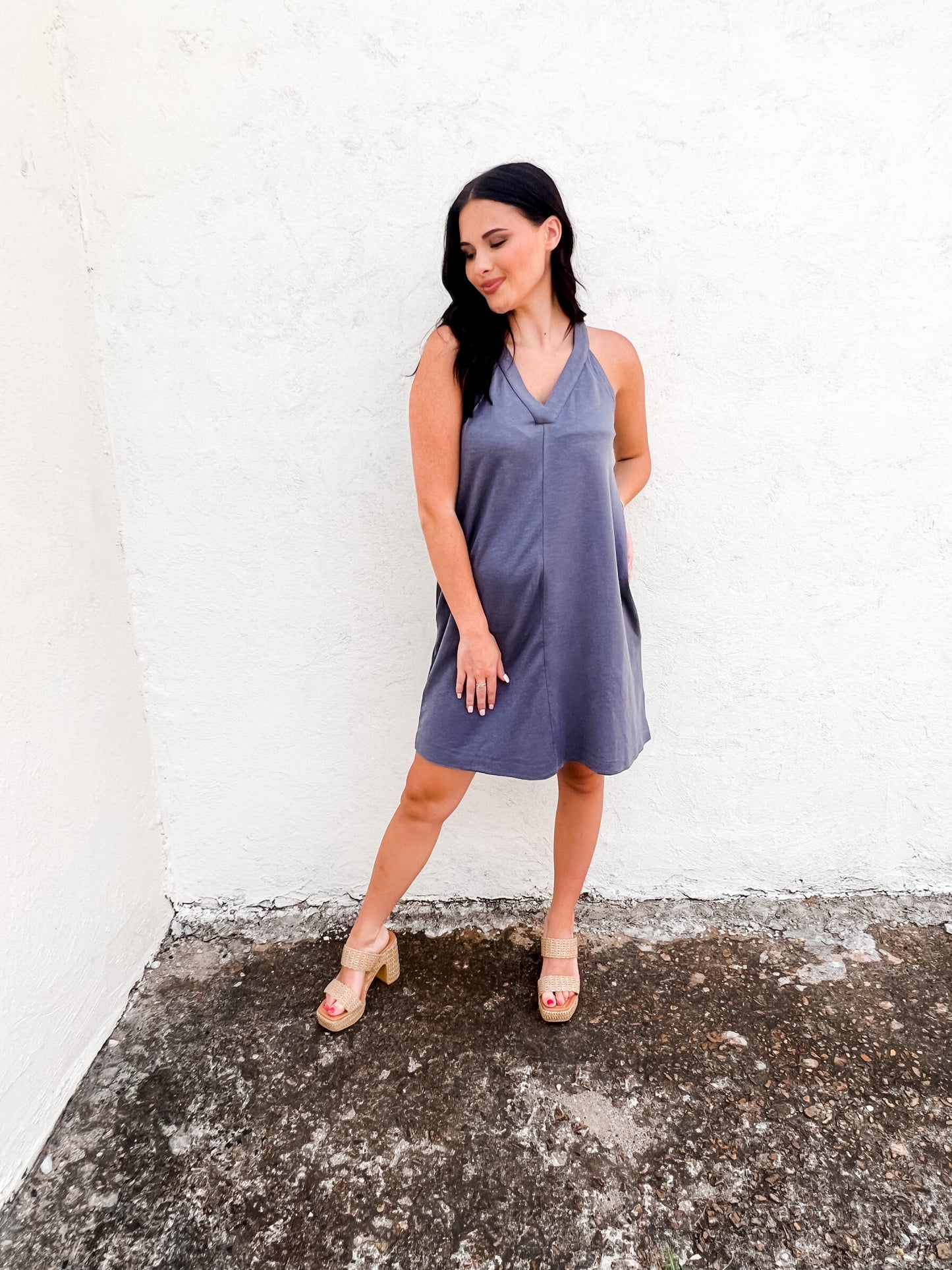 Refreshing Mini Dress Charcoal