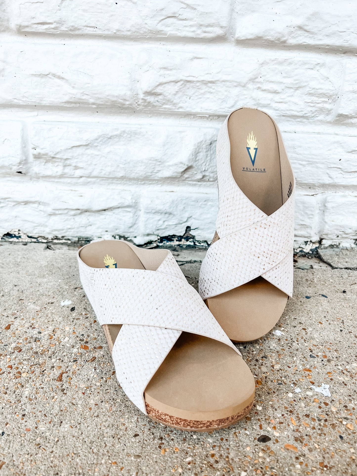 Ablette Champagne Snake Sandal