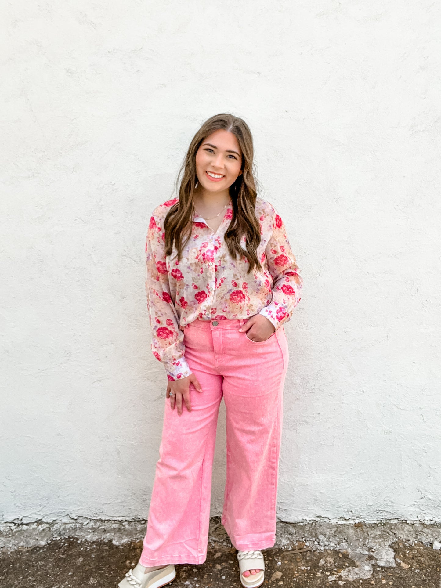 Lianna Pink Bloom Top