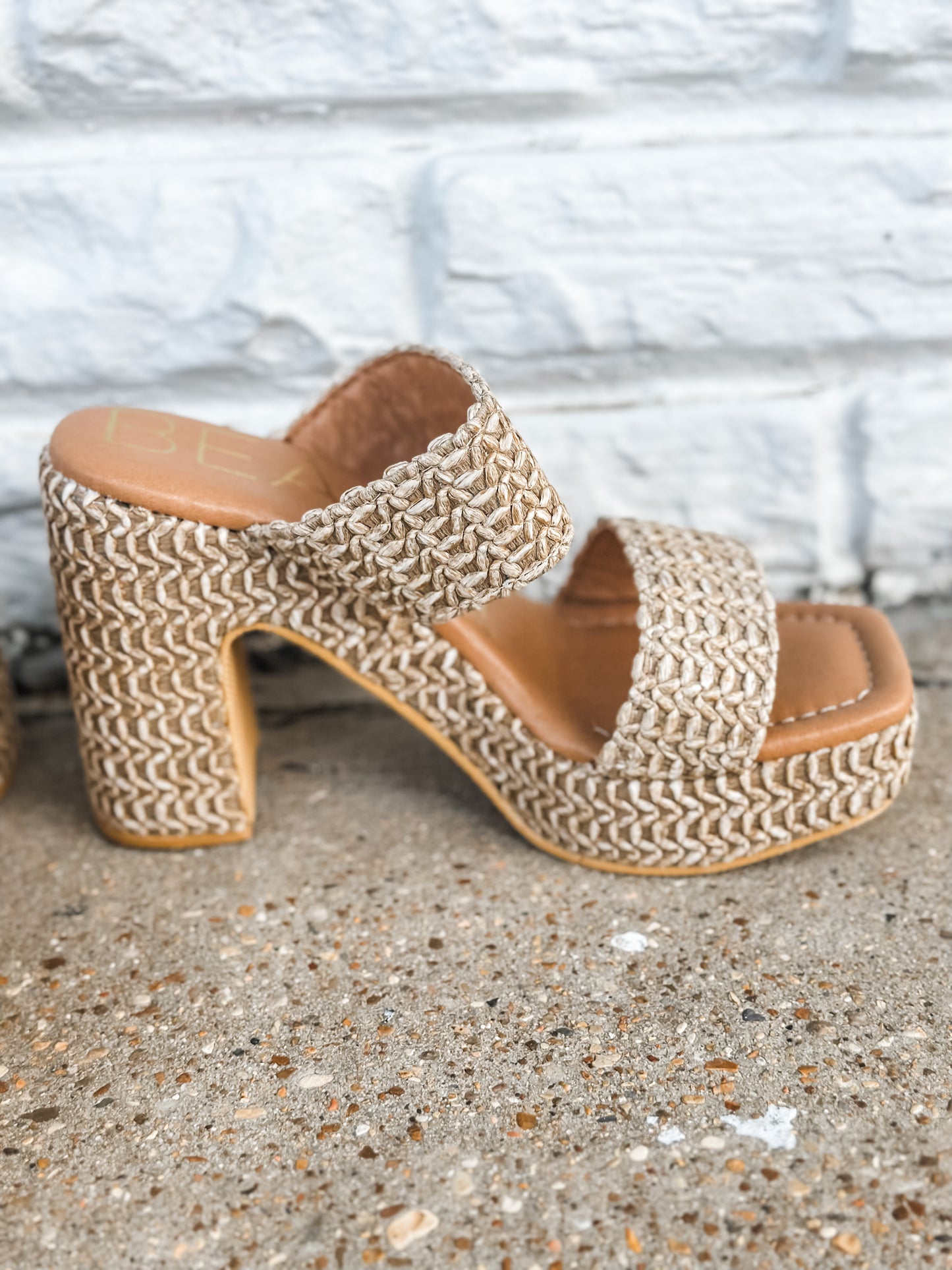 Gem Plateform Heel Cognac