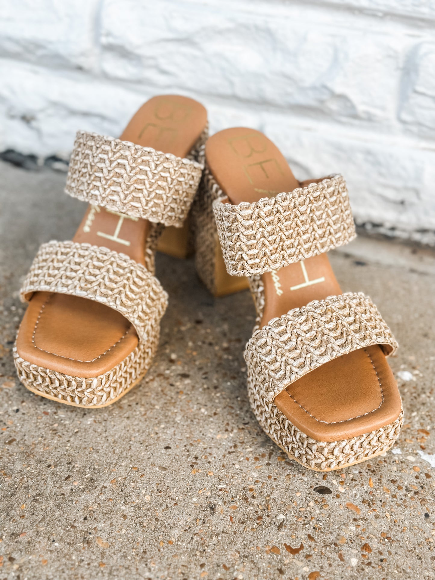 Gem Plateform Heel Cognac