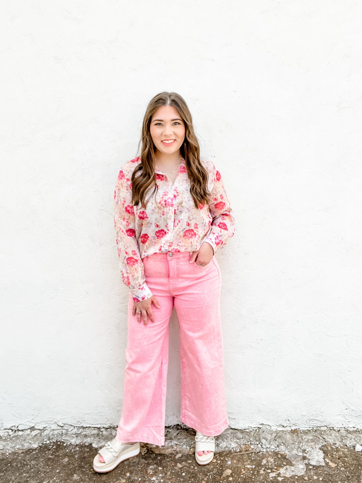 Lianna Pink Bloom Top