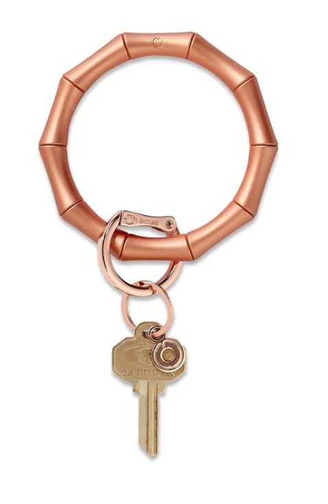 Rose Gold Bamboo Key Ring
