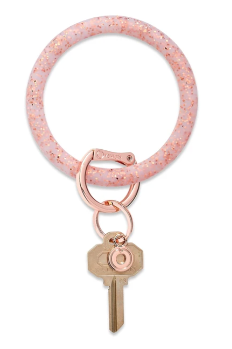 Rose Gold Confetti Key Ring