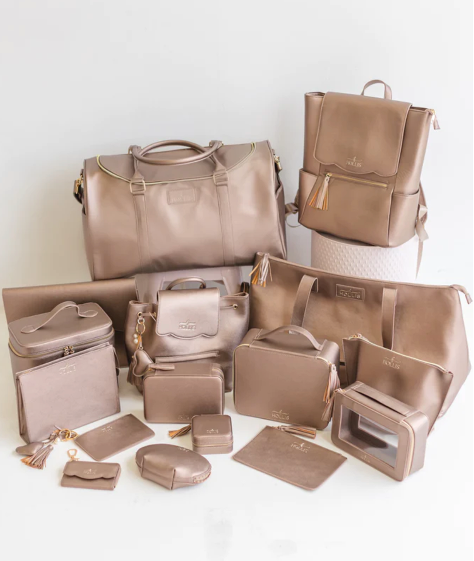 Metallic Mocha Clear Toiletry