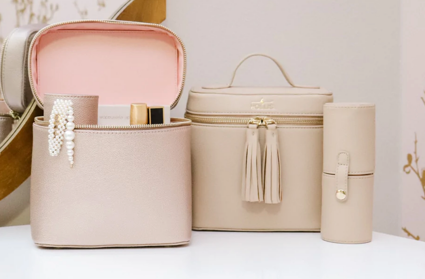 Mini Lux Cosmetic Bag Blush