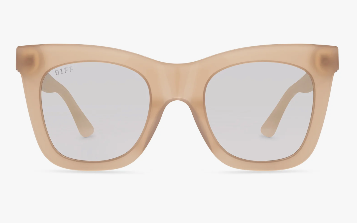 Kaia Rustique Beige Mirror Sunglasses