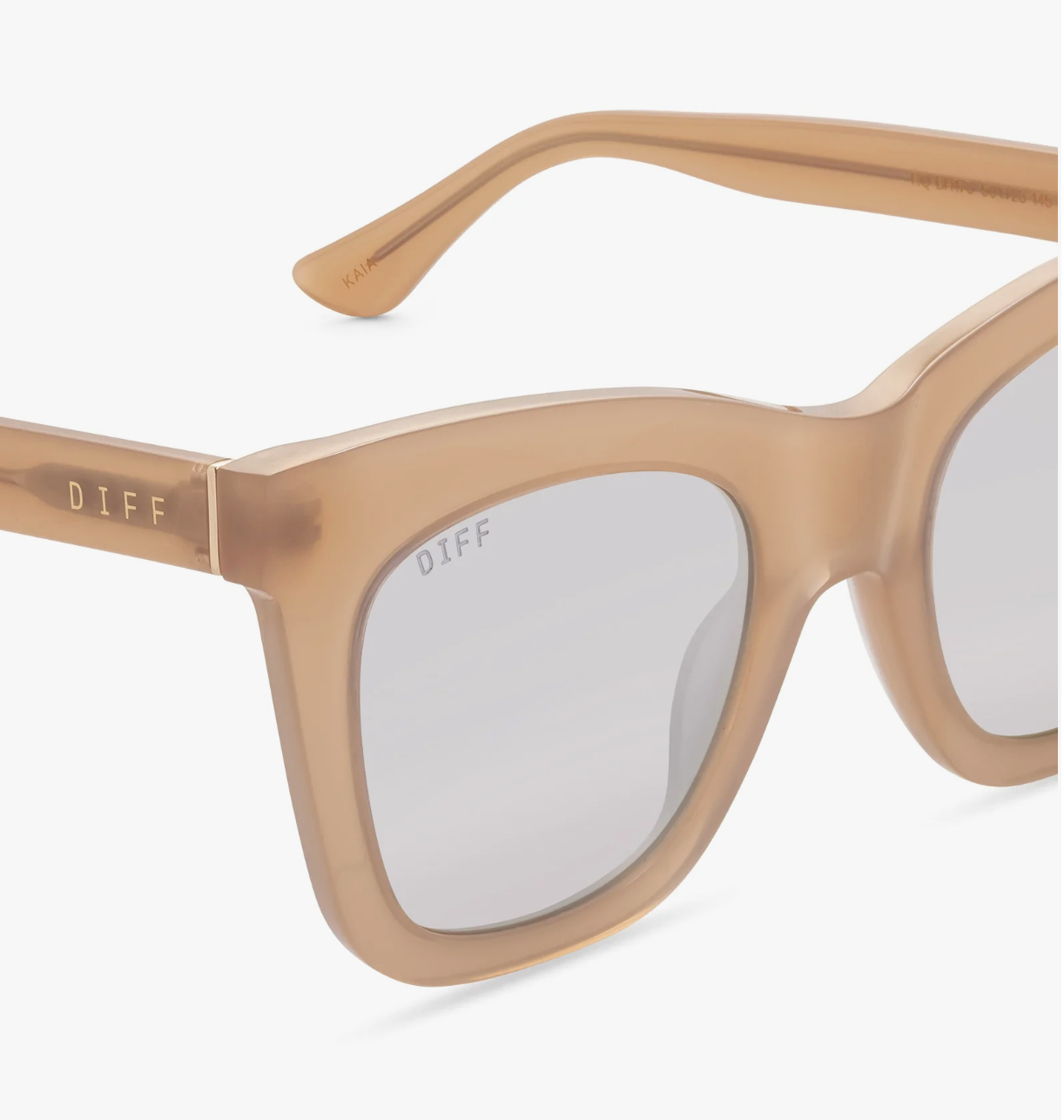 Kaia Rustique Beige Mirror Sunglasses