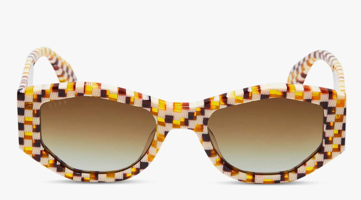 Zoe Chestnut Weave Sunglasses