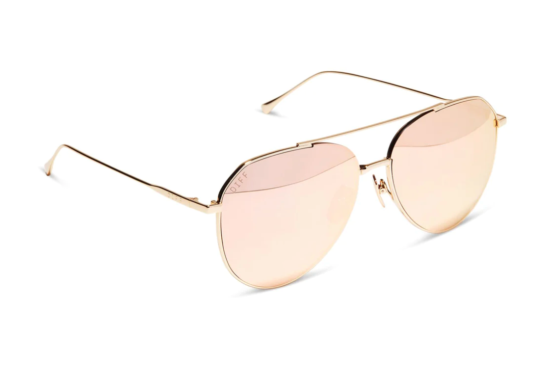Dash Gold Peach Mirror Sunglasses