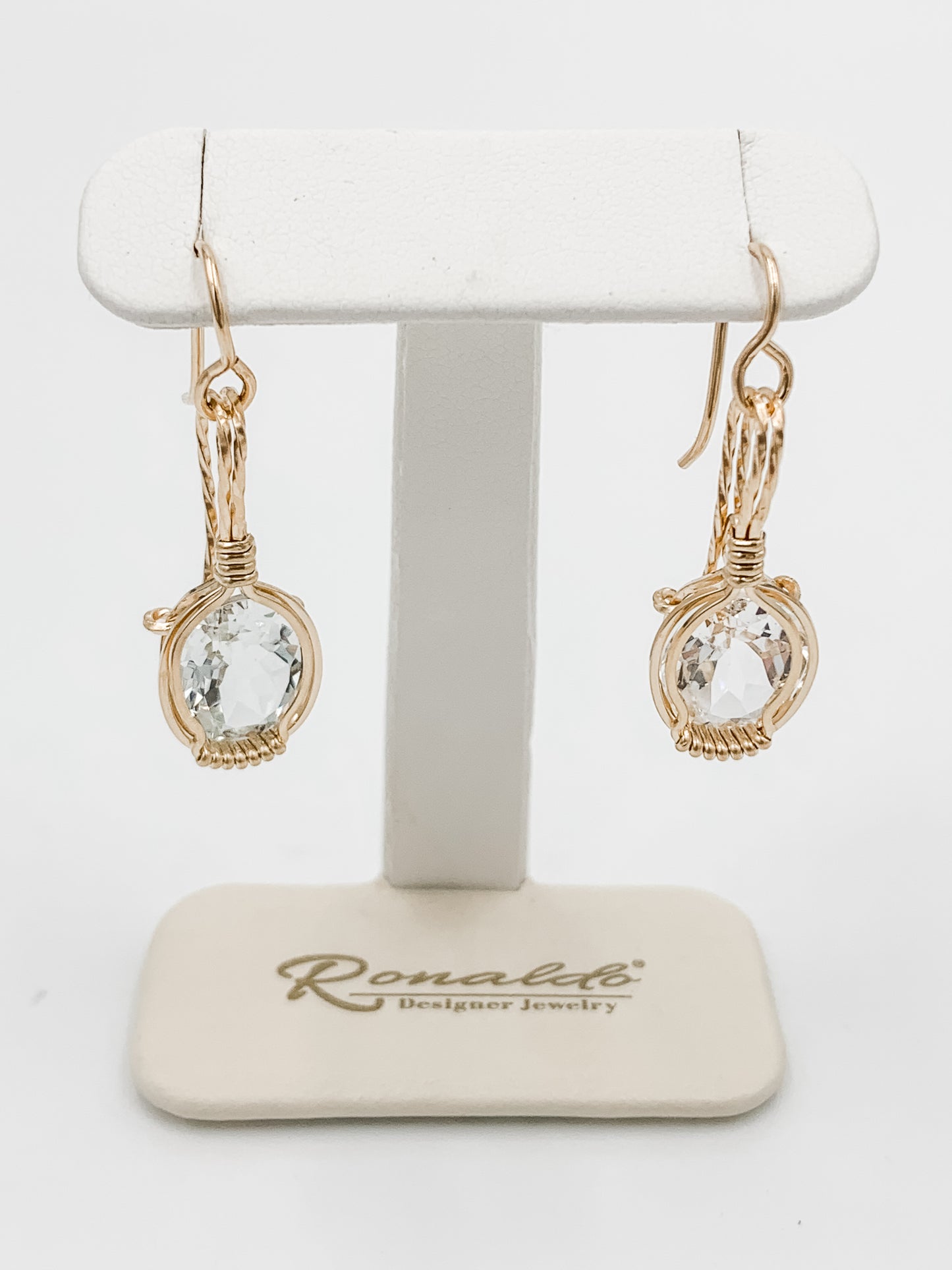 Gemstone White Topaz Earrings
