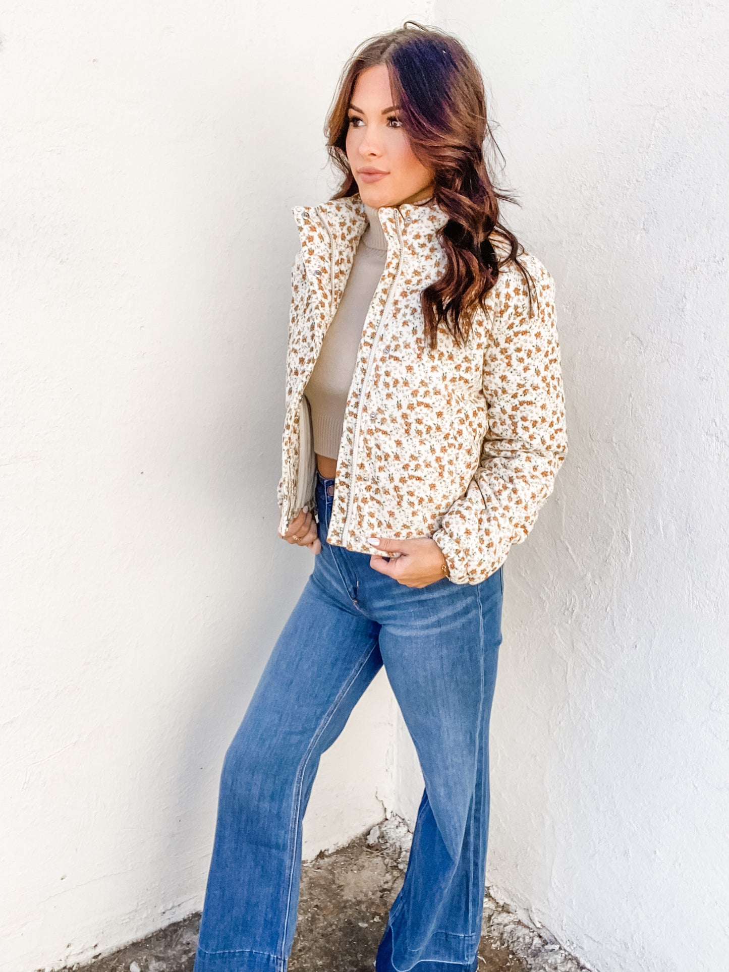 Potpourri Cord Puffer Jacket