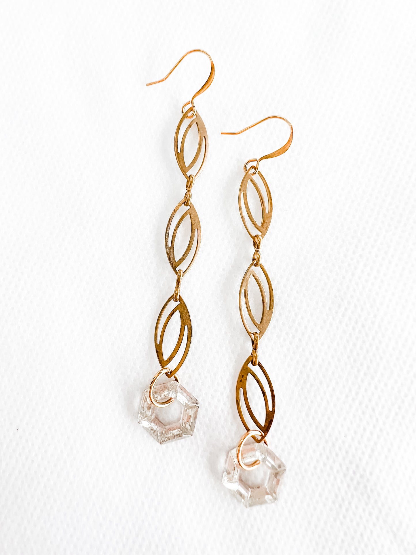 Dynasty Crystal Earrings on Chain