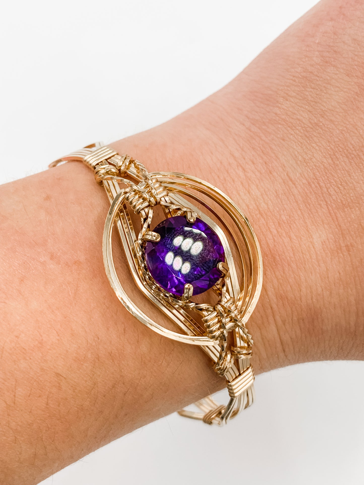Gemstone Bracelet Amethyst 6 Strand