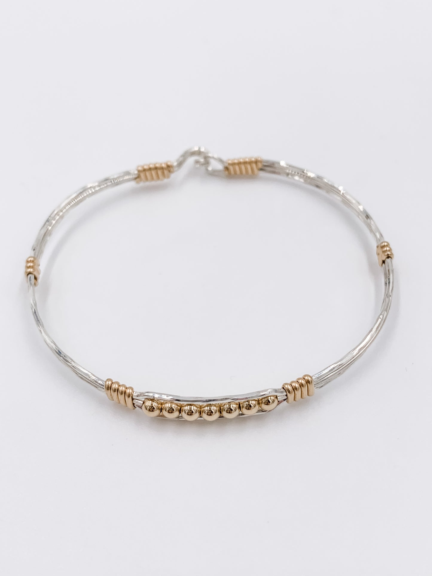 Power of Prayer Mirror Silver with Gold Bracelet