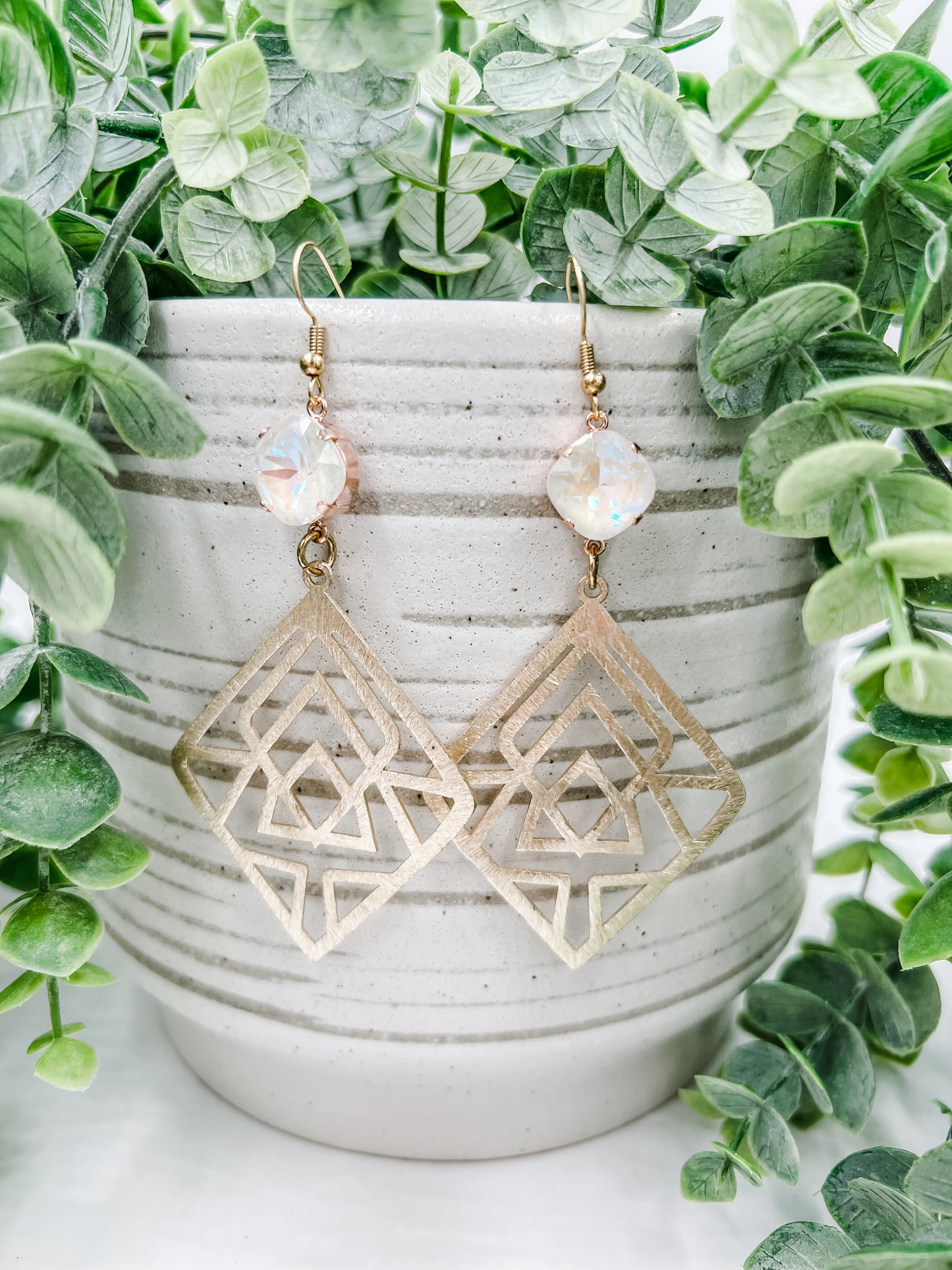 Gold Diamonds Earrings