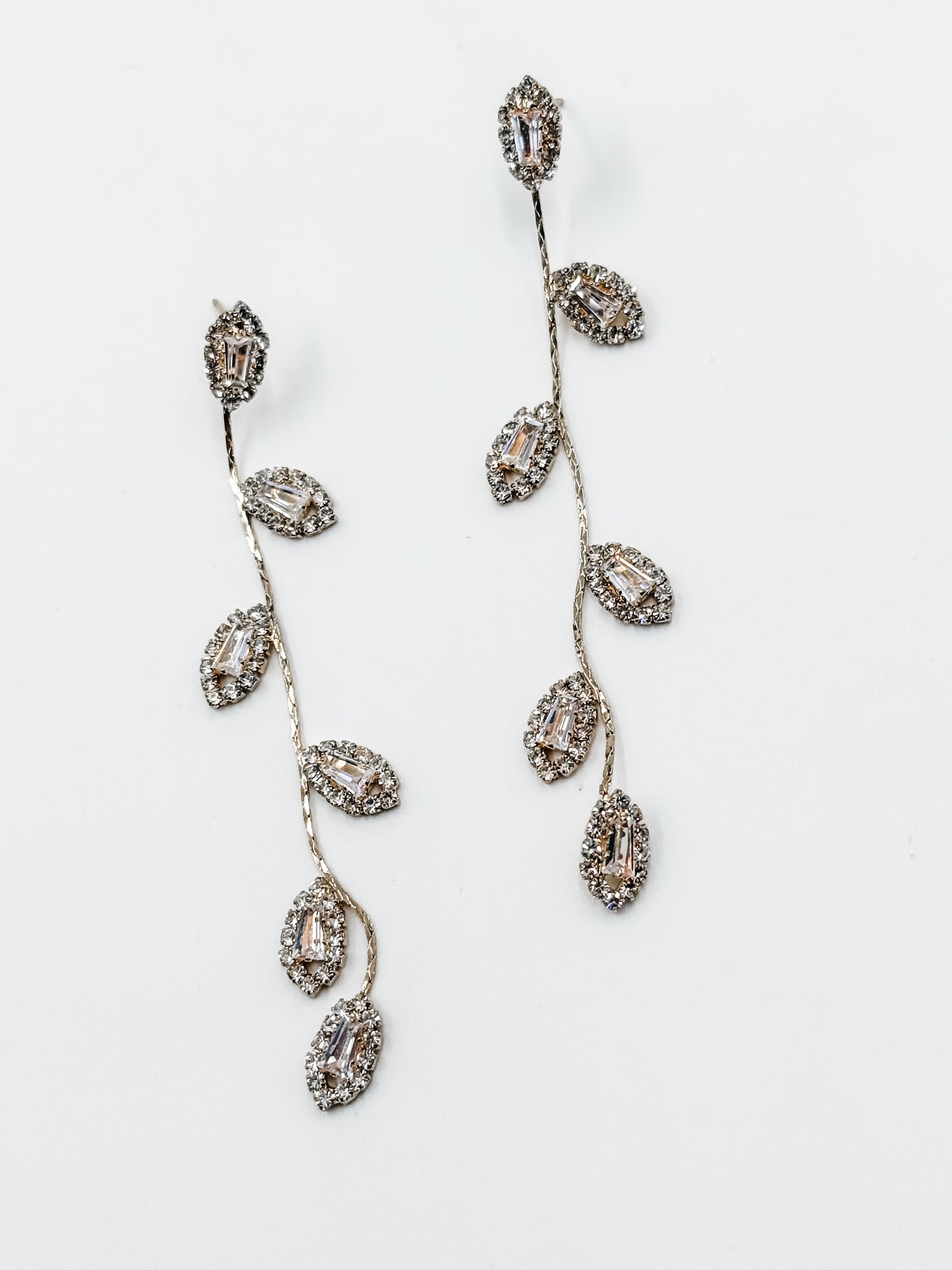 Elegant Long Leaf Dangle Earrings