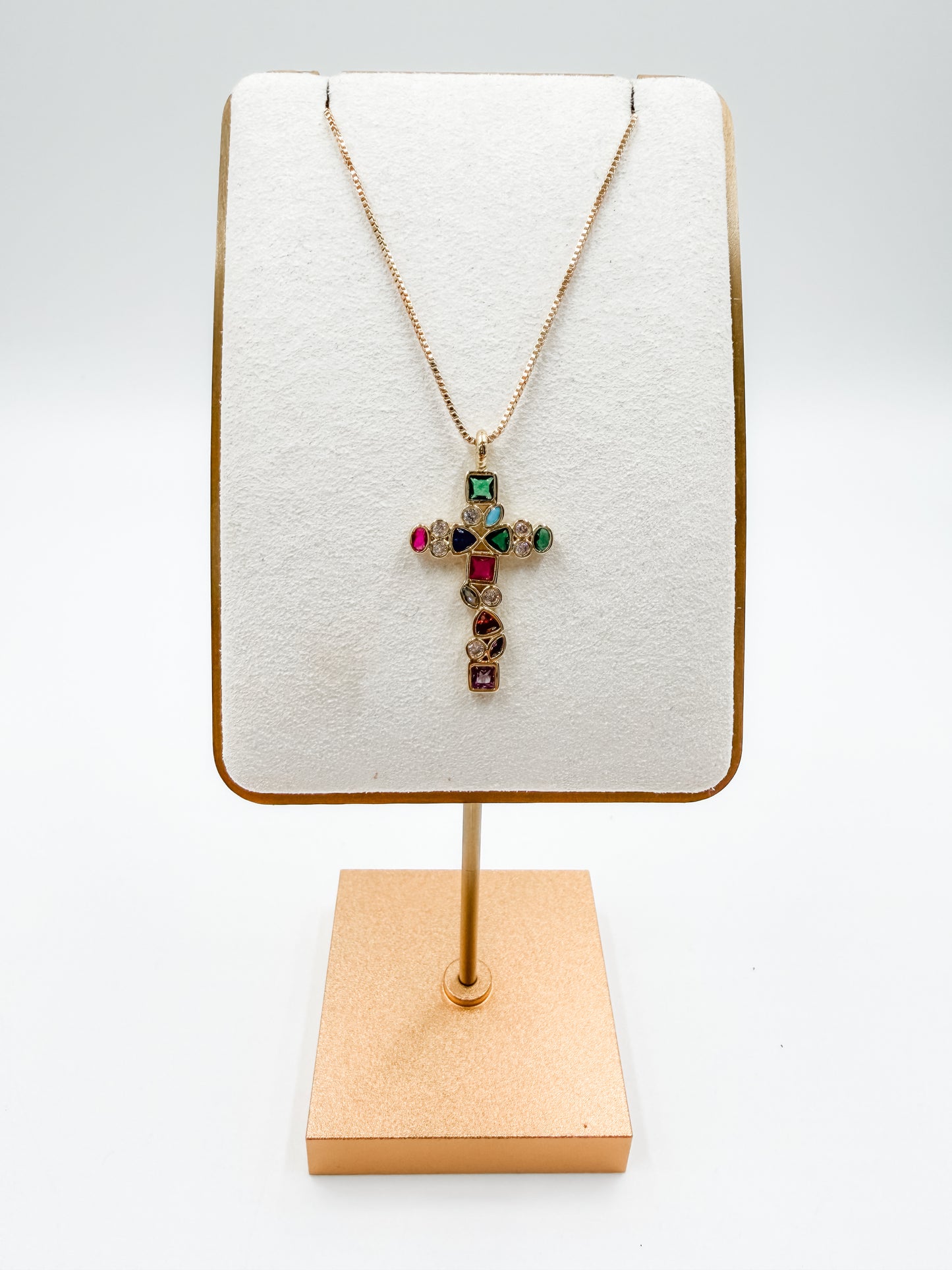 Mosaic Cross Necklace